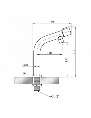 Кран на одну воду Kroner KRP Edelstahl Klassisch - ESG097 | купити | SilverGoose.com.ua.com.ua