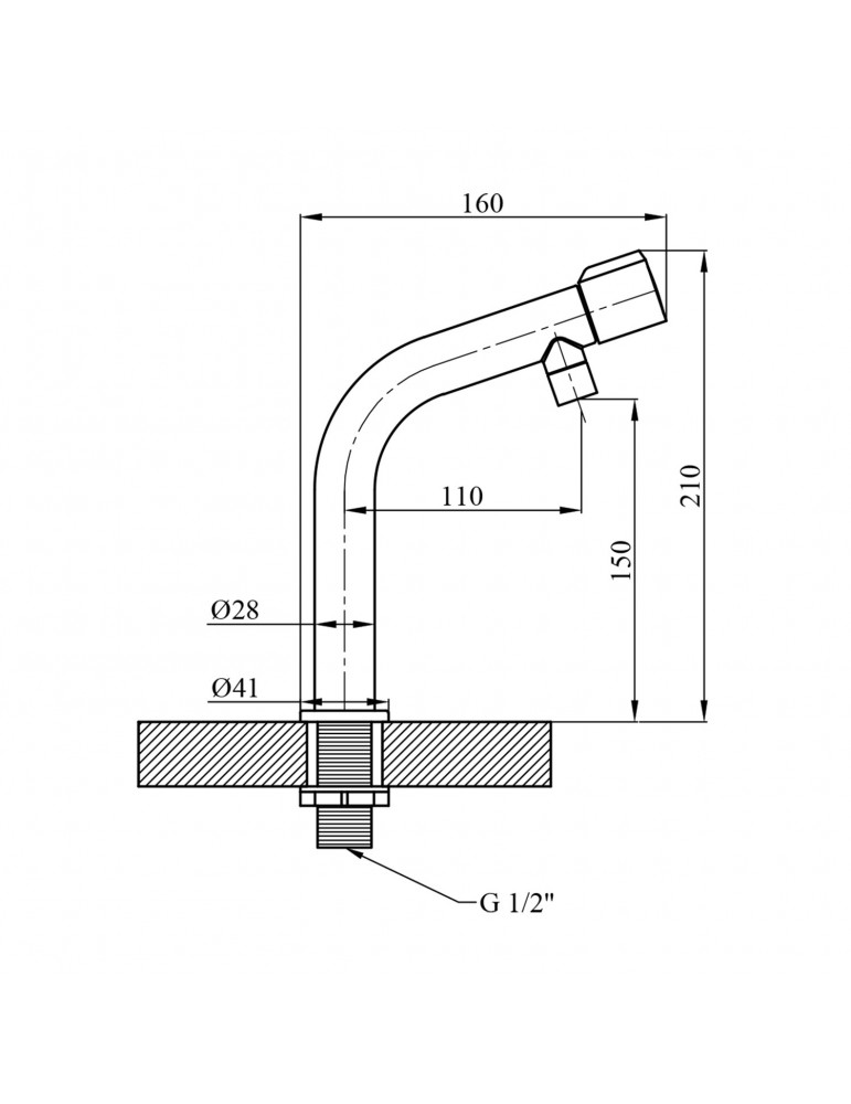 Кран на одну воду Kroner KRP Edelstahl Klassisch - ESG097 | купити | SilverGoose.com.ua.com.ua