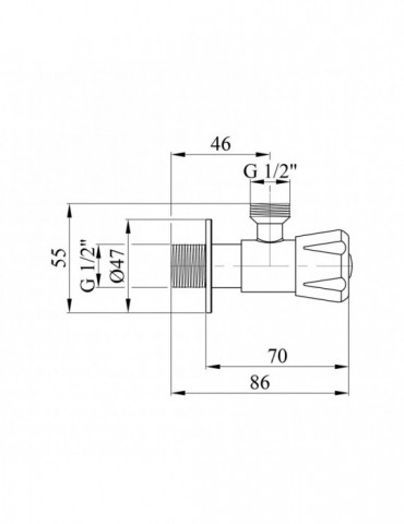 Кран приладовий Kroner KRP Edelstahl Klassisch - ESG101 1/2"х1/2" ЗЗ | купити | SilverGoose.com.ua.com.ua