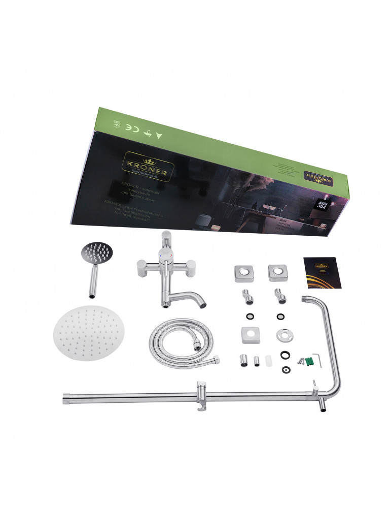 Душова система Kroner KRP Edelstahl Klassisch - ESG063 | купити | SilverGoose.com.ua.com.ua