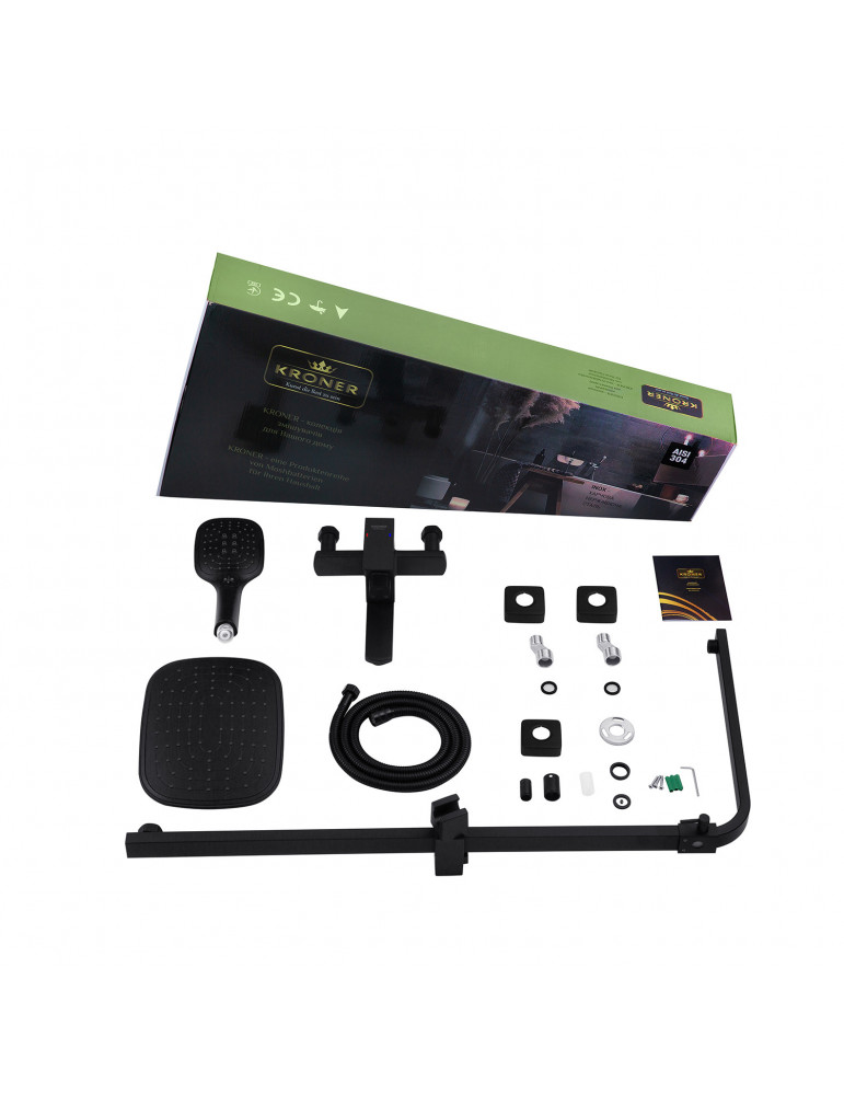 Душова система Kroner KRP Edelstahl Kubus - SCH063 | купити | SilverGoose.com.ua.com.ua