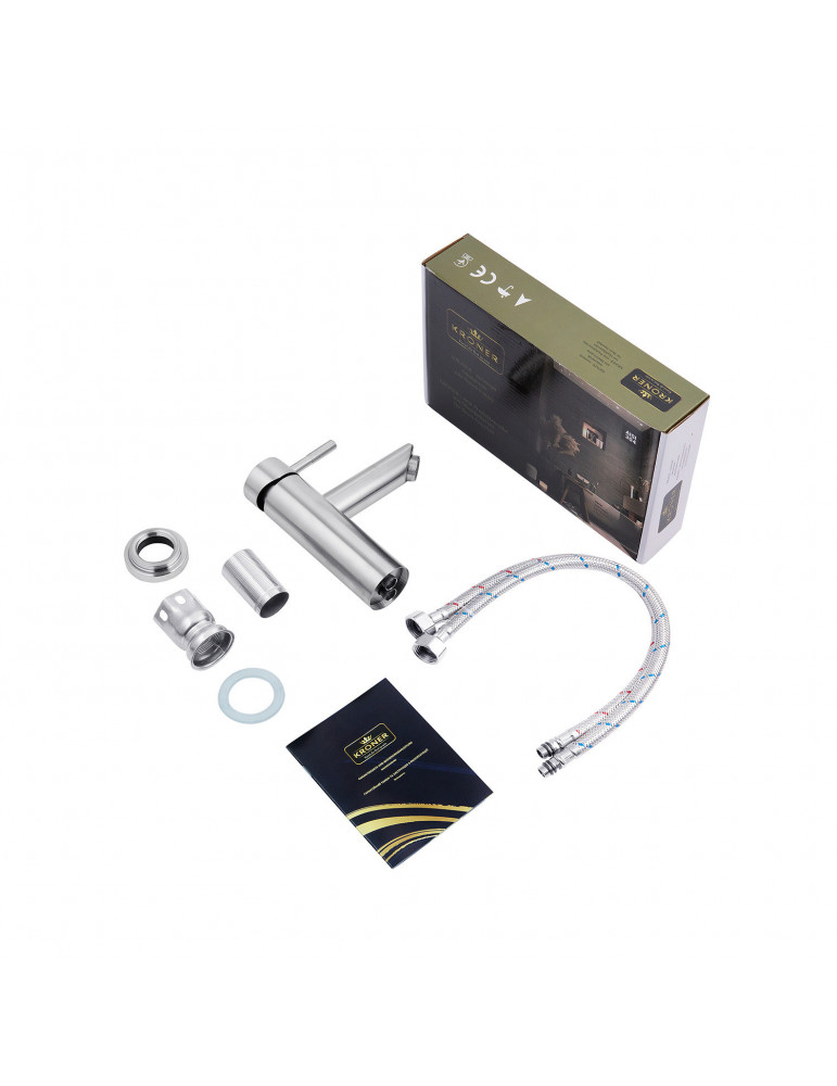 Змішувач для раковини Kroner KRP Edelstahl Klassisch - ESG010 | купити | SilverGoose.com.ua.com.ua