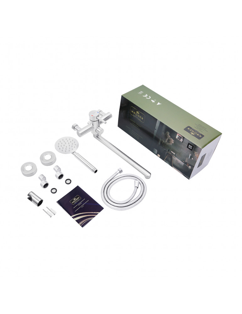 Змішувач для ванни Kroner KRP Edelstahl Klassisch - ESG070 | купити | SilverGoose.com.ua.com.ua