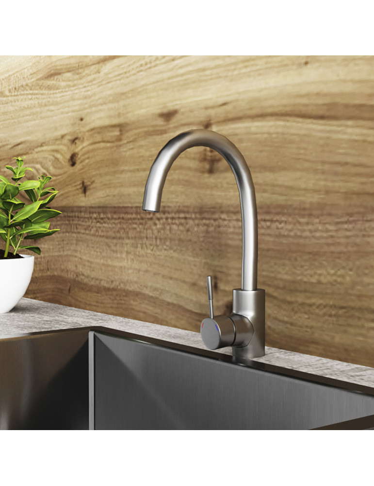 Змішувач для раковини Kroner KRP Edelstahl Klassisch - ESG011 | купити | SilverGoose.com.ua.com.ua