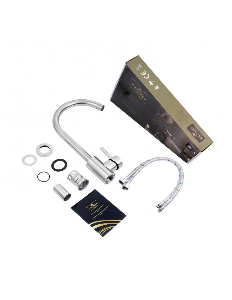 Змішувач для кухні Kroner KRP Edelstahl Klassisch - ESG035 | купити | SilverGoose.com.ua.com.ua