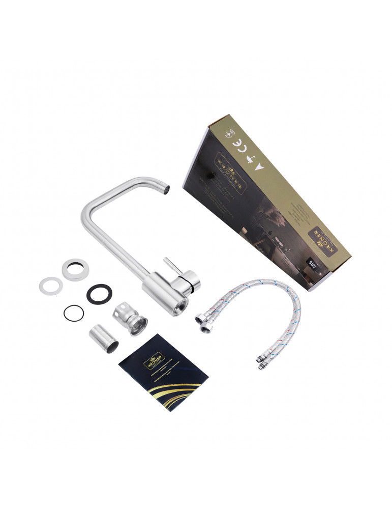 Змішувач для кухні Kroner KRP Edelstahl Klassisch - ESG037 | купити | SilverGoose.com.ua.com.ua