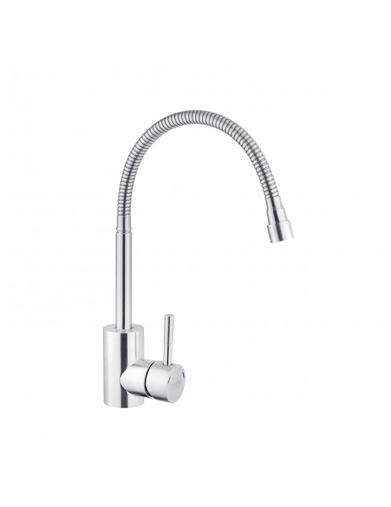 Змішувач для кухні з гнучким виливом Kroner KRP Edelstahl Klassisch - ESG035-1 | купити | SilverGoose.com.ua.com.ua