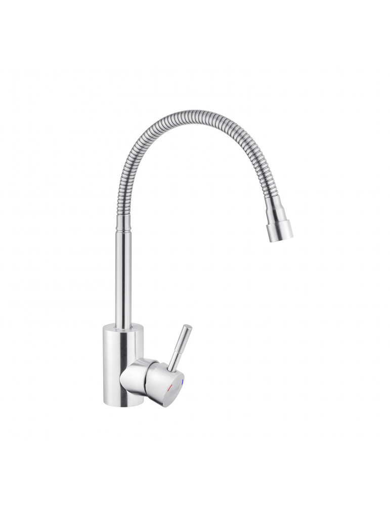 Змішувач для кухні з гнучким виливом Kroner KRP Edelstahl Klassisch - ESG035-1 | купити | SilverGoose.com.ua.com.ua