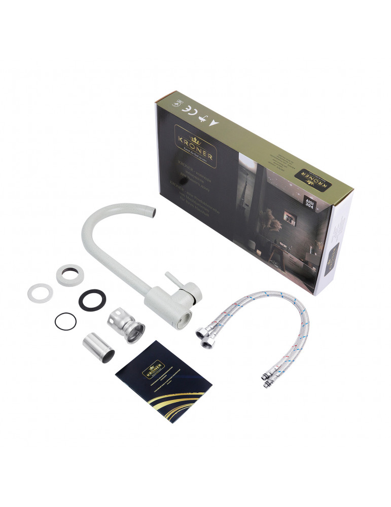 Змішувач для кухні Kroner KRP Edelstahl Klassisch - GRA035 | купити | SilverGoose.com.ua.com.ua