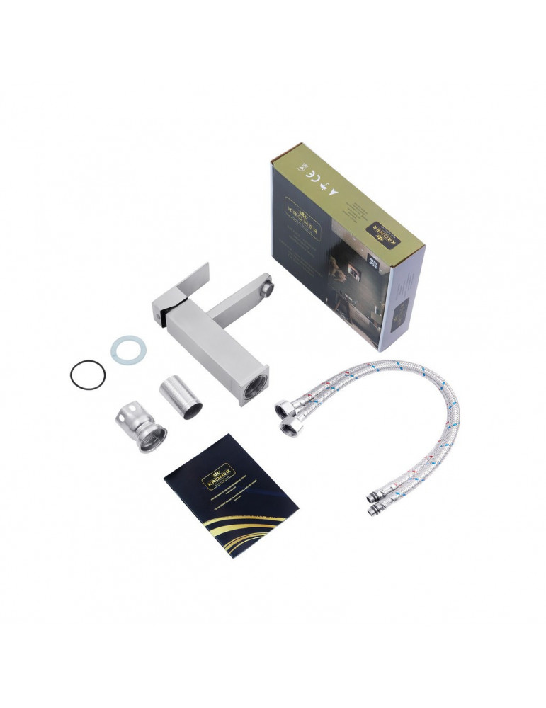 Змішувач для раковини Kroner KRP Edelstahl Kubus - ESG010 | купити | SilverGoose.com.ua.com.ua