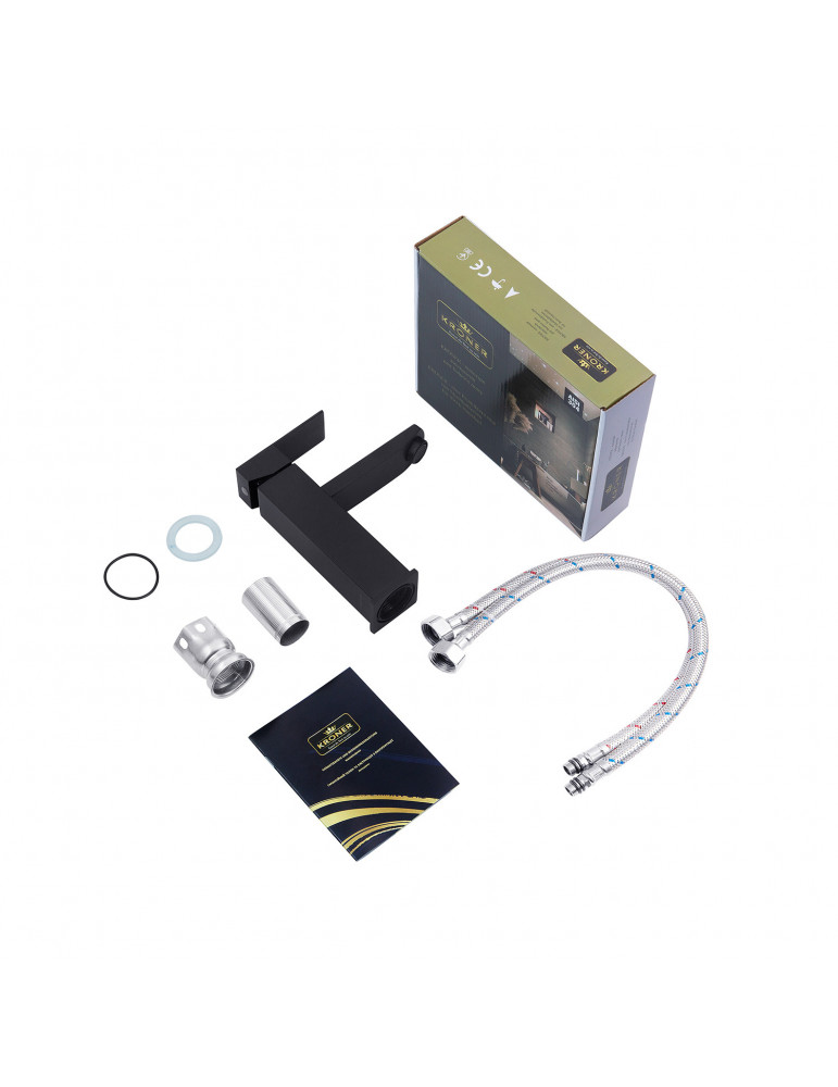 Змішувач для раковини Kroner KRP Edelstahl Kubus - SCH010 | купити | SilverGoose.com.ua.com.ua