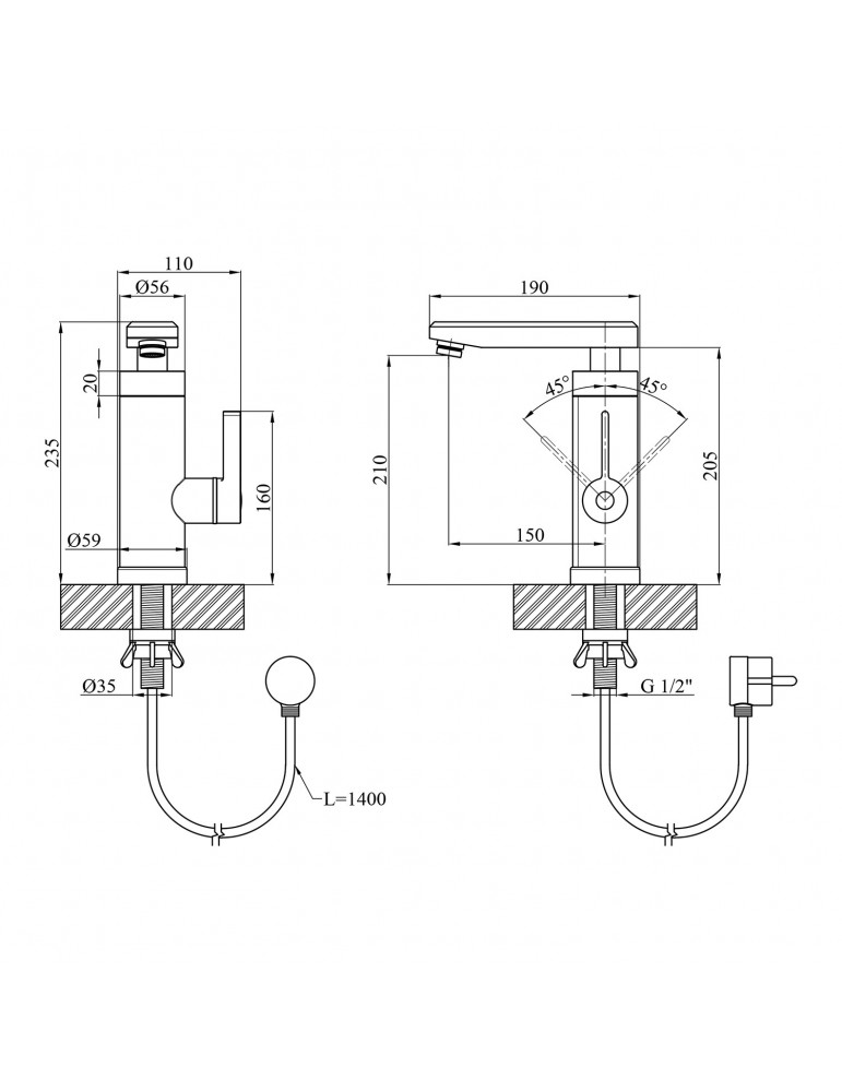 Проточний водонагрівач Kroner KRM Volt - CW189 з дисплеєм | купити | SilverGoose.com.ua.com.ua