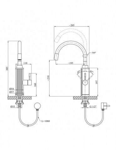 Проточний водонагрівач Kroner KRP Volt - ESG087RSS з дисплеєм | купити | SilverGoose.com.ua.com.ua