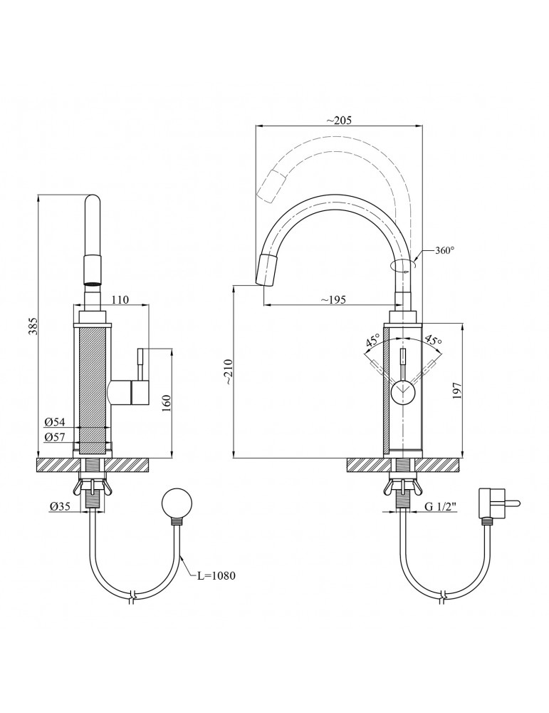 Проточний водонагрівач Kroner KRP Volt - ESG087RSS з дисплеєм | купити | SilverGoose.com.ua.com.ua