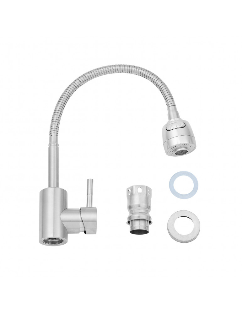 Змішувач для кухні з гнучким виливом Agua Acero - INOX035-2 | купити | SilverGoose.com.ua.com.ua