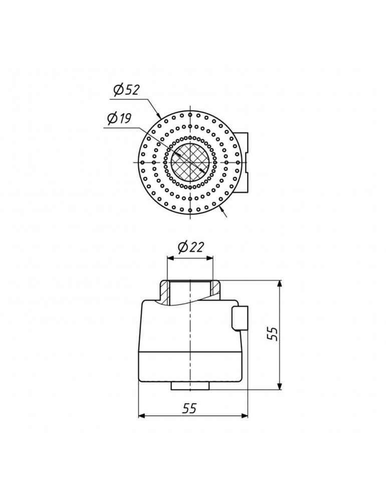 Аератор для змішувача Kroner KRM - C933 з внутрішньою різьбою, два режими | купити | SilverGoose.com.ua.com.ua