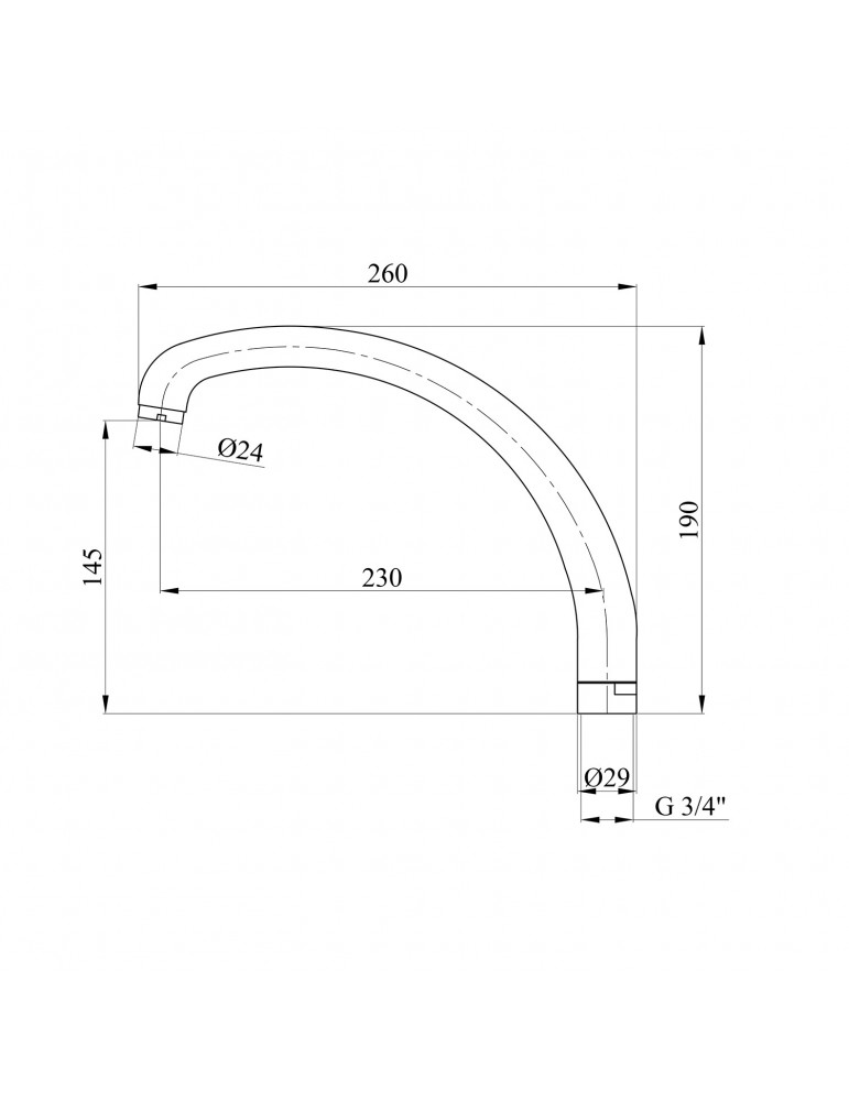 Вилив для змішувача Kroner KRM - C806 | купити | SilverGoose.com.ua.com.ua