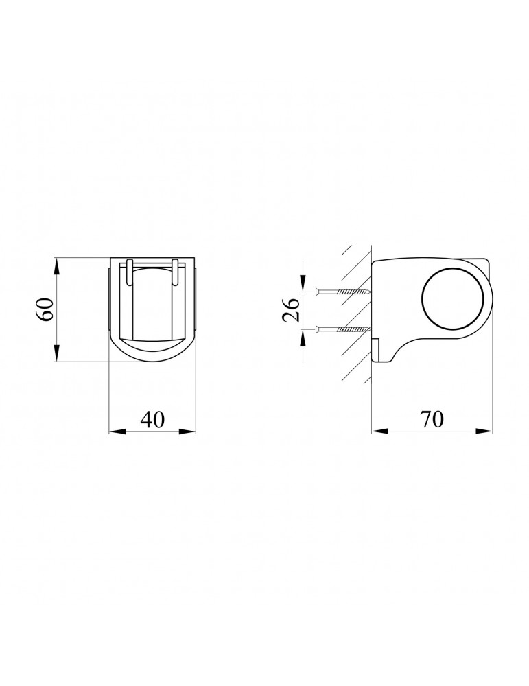 Тримач для душу Kroner KRM - C923 | купити | SilverGoose.com.ua.com.ua