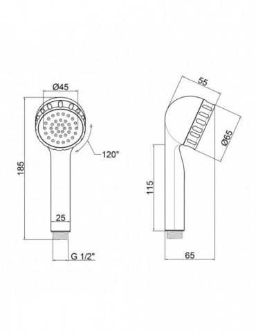 Лійка для ручного душу Kroner KRM - C707 | купити | SilverGoose.com.ua.com.ua