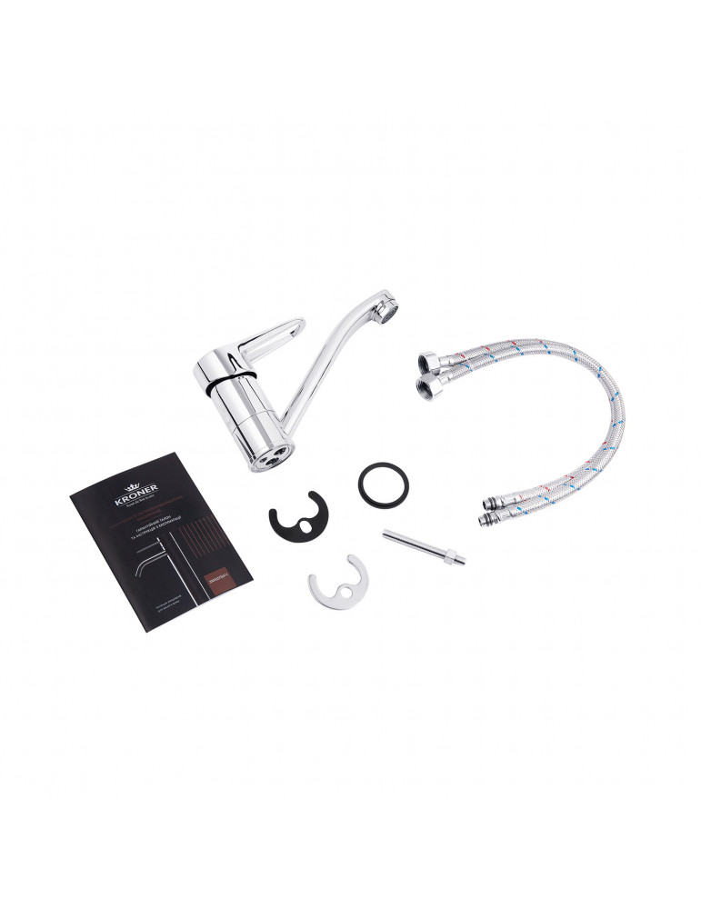 Змішувач для раковини Kroner KRM Elbe - C012 | купити | SilverGoose.com.ua.com.ua