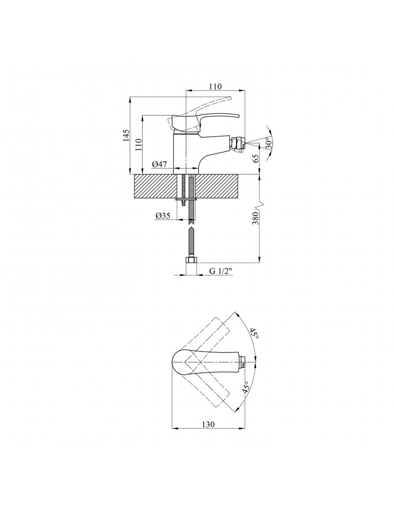 Змішувач для біде Kroner KRM Odra - C020 | купити | SilverGoose.com.ua.com.ua