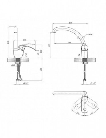 Змішувач для кухні Kroner KRP Konstante - C032 | купити | SilverGoose.com.ua.com.ua