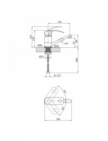 Змішувач для раковини Kroner KRP Konstante - C011 | купити | SilverGoose.com.ua.com.ua