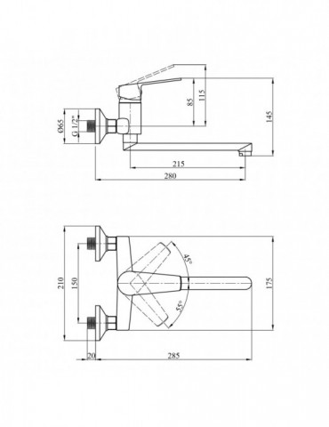 Змішувач для кухні Kroner KRP Brocken - С040 | купити | SilverGoose.com.ua.com.ua
