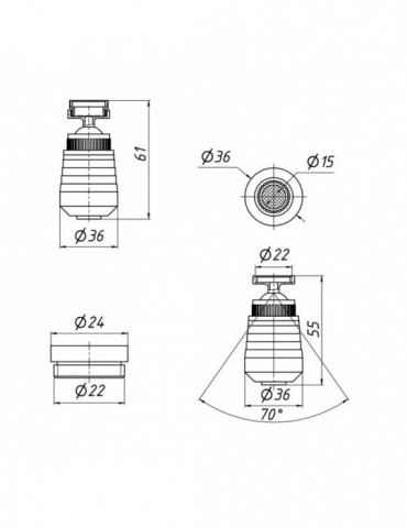 Аератор для змішувача поворотний Kroner KRM - C931 універсальний, два режими | купити | SilverGoose.com.ua.com.ua