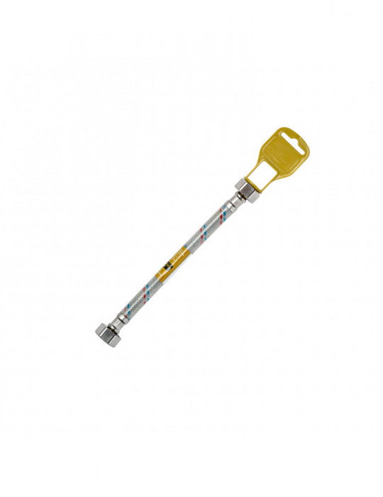 Гнучка підводка для підключення води Kroner KRM - 120 1/2"х1/2" ВВ в нейлоновому обплетенні покритому ПВХ | купити | SilverGoose