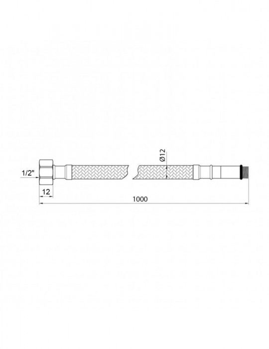 Гнучка підводка для підключення змішувача Kroner KRP - 100 1/2"хМ10 в обплетенні з нержавіючої сталі (пара) | купити | SilverGoo