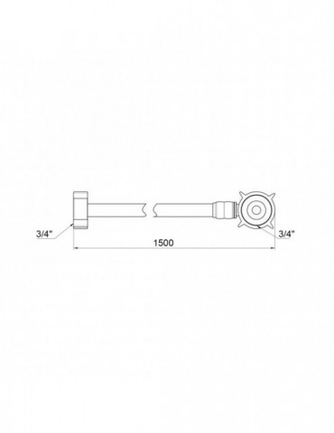 Шланг для пральної машини заливний Kroner KRM - 150 см 3/4" ВВ | купити | SilverGoose.com.ua.com.ua