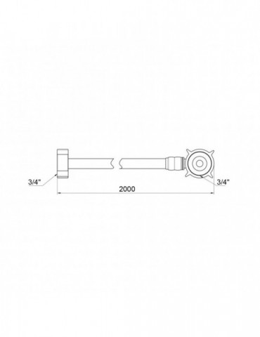 Шланг для пральної машини заливний Kroner KRM - 200 см 3/4" ВВ | купити | SilverGoose.com.ua.com.ua