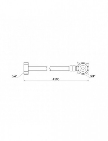 Шланг для пральної машини заливний Kroner KRM - 450 см 3/4" ВВ | купити | SilverGoose.com.ua.com.ua