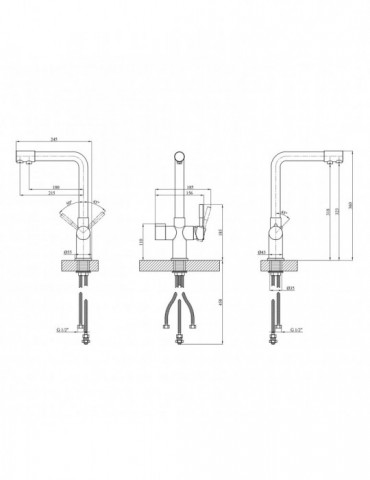 Змішувач для кухні Kroner KRP Küche - C0381 | купити | SilverGoose.com.ua.com.ua