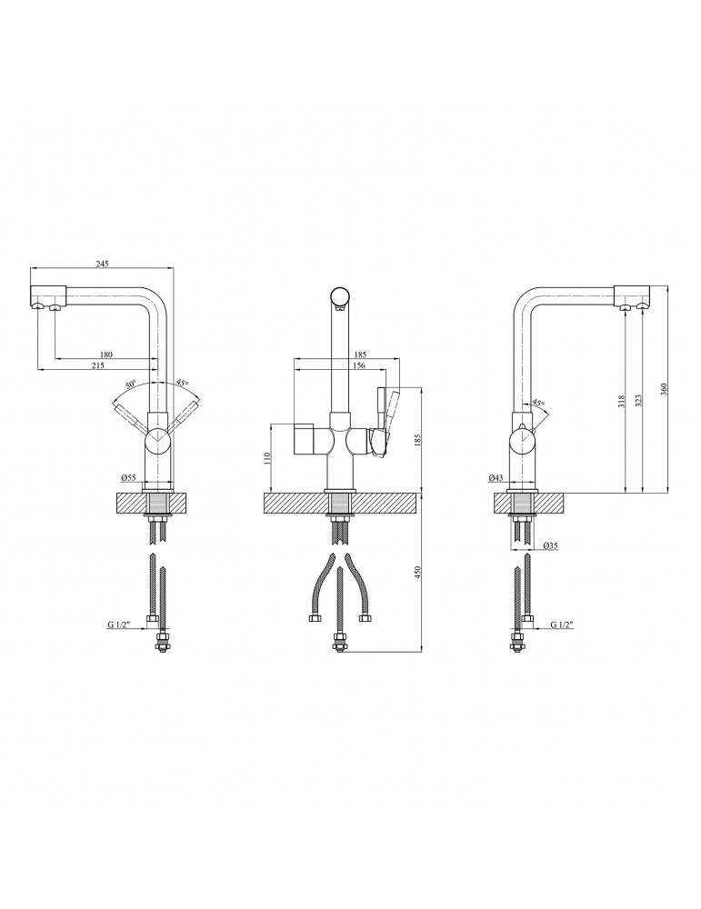 Змішувач для кухні Kroner KRP Küche - SCH0381 | купити | SilverGoose.com.ua.com.ua