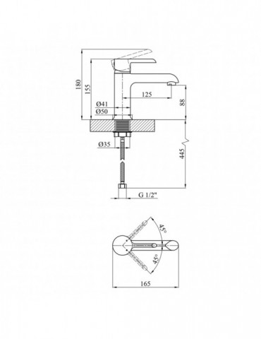 Змішувач для раковини Kroner KRP Essen - C010 | купити | SilverGoose.com.ua.com.ua