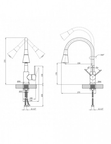 Змішувач для кухні Kroner KRP Küche - C031WHI | купити | SilverGoose.com.ua.com.ua