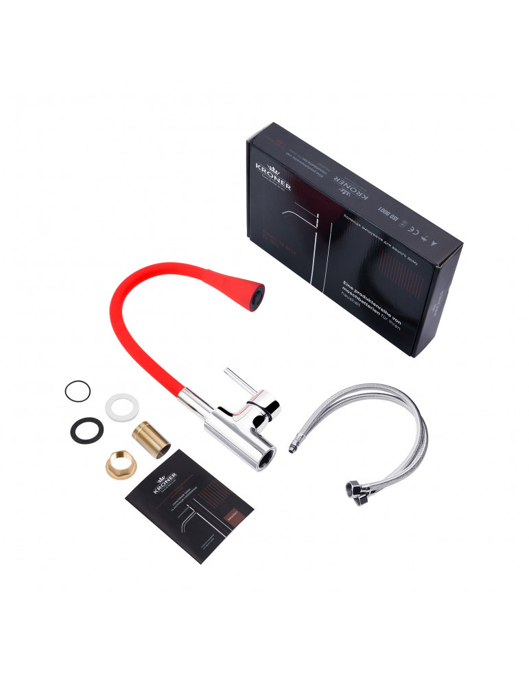 Змішувач для кухні Kroner KRP Küche - C031RED | купити | SilverGoose.com.ua.com.ua