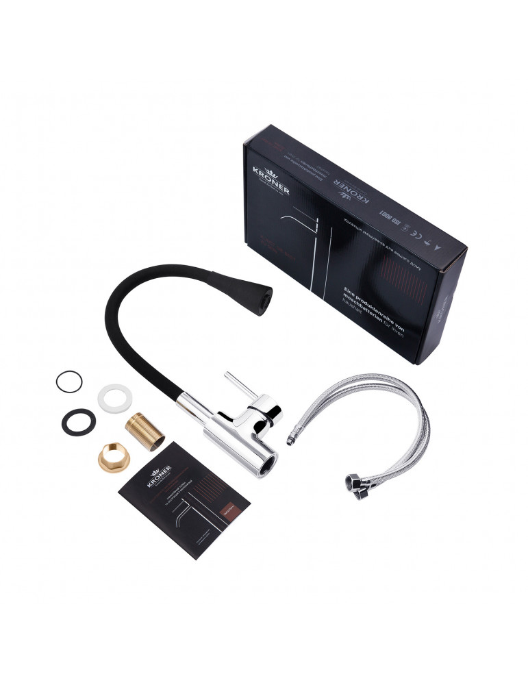 Змішувач для кухні Kroner KRP Küche - C031BLK | купити | SilverGoose.com.ua.com.ua