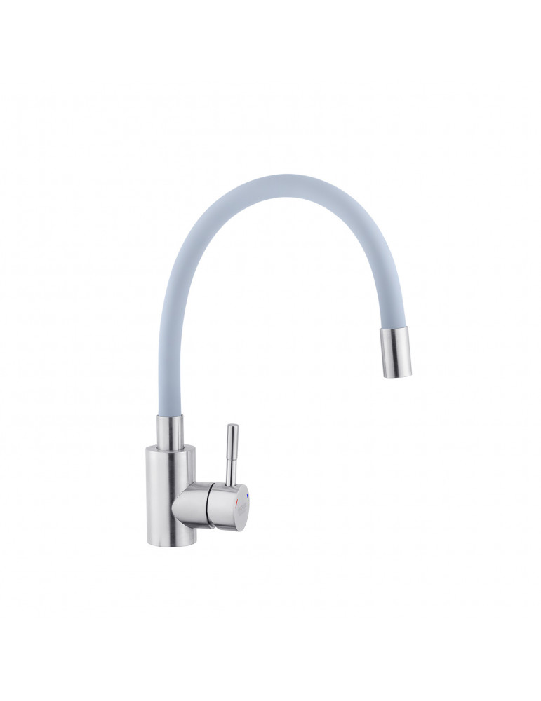 Змішувач для кухні з гнучким виливом Kroner KRP Edelstahl Klassisch - ESG035GRA | купити | SilverGoose.com.ua.com.ua