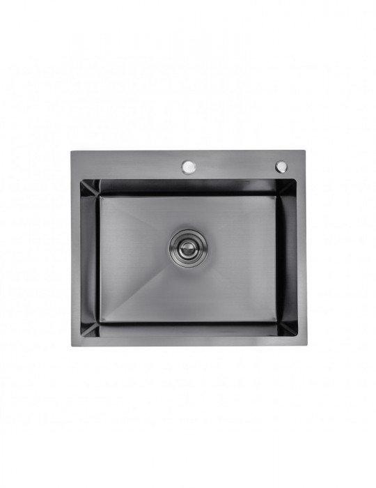 Кухонна мийка Kroner KRP Schwarze - 6050HM PVD (3.0/1.0 мм) | купити | SilverGoose.com.ua.com.ua
