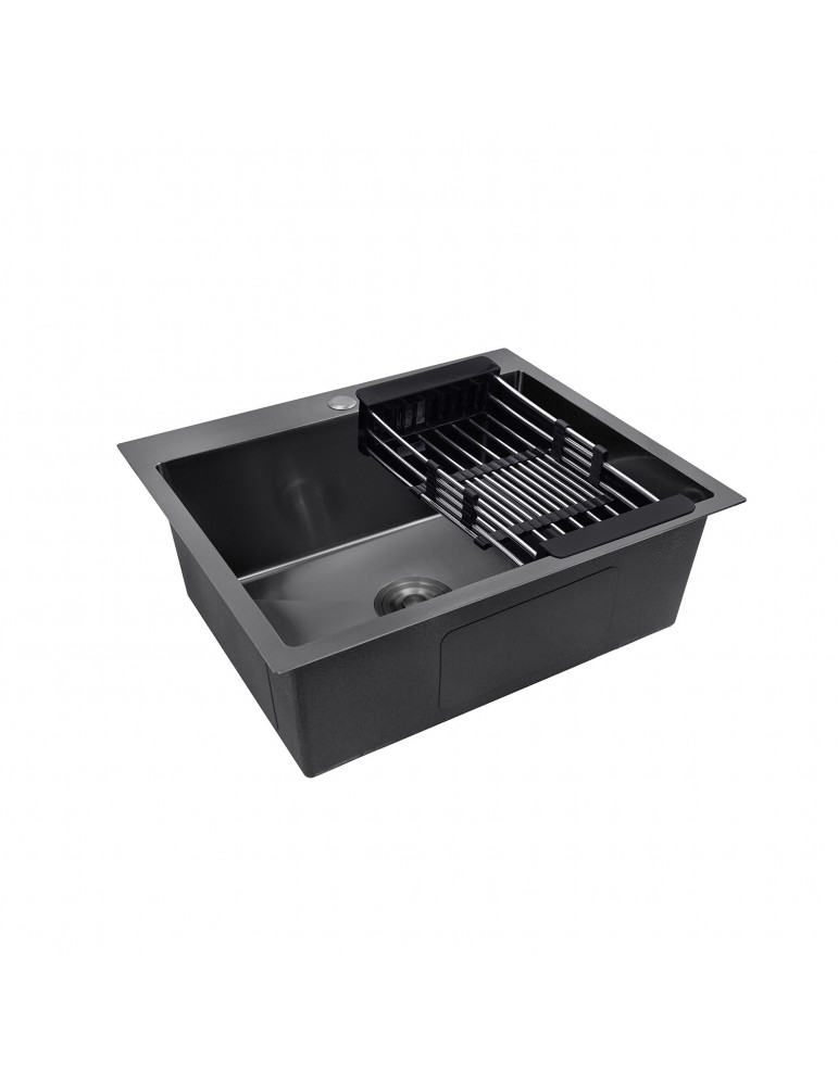 Кухонна мийка Kroner KRP Schwarze - 6050HM PVD (3.0/1.0 мм) | купити | SilverGoose.com.ua.com.ua