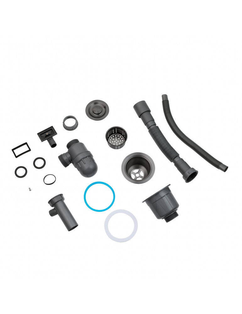 Кухонна мийка Kroner KRP Schwarze - 7849LHM PVD (3.0/1.0 мм) | купити | SilverGoose.com.ua.com.ua