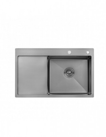 Кухонна мийка Kroner KRP Schwarze - 7849RHM PVD (3.0/1.0 мм)