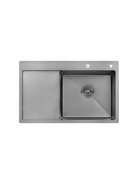 Кухонна мийка Kroner KRP Schwarze - 7849RHM PVD (3.0/1.0 мм) | купити | SilverGoose.com.ua.com.ua