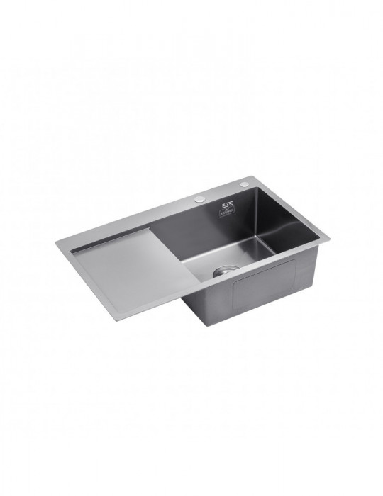 Кухонна мийка Kroner KRP Schwarze - 7849RHM PVD (3.0/1.0 мм) | купити | SilverGoose.com.ua.com.ua