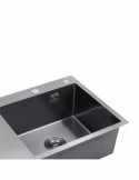 Кухонна мийка Kroner KRP Schwarze - 7849RHM PVD (3.0/1.0 мм) | купити | SilverGoose.com.ua.com.ua