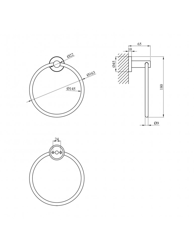 Тримач для рушників Kroner KRP Edelstahl Klassisch - ESG3704 | купити | SilverGoose.com.ua.com.ua