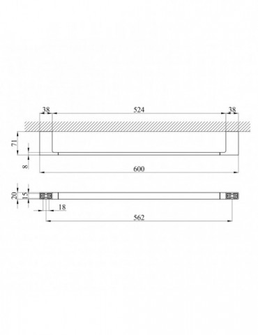 Тримач для рушників Kroner KRP Edelstahl Kubus - SCH3901 | купити | SilverGoose.com.ua.com.ua